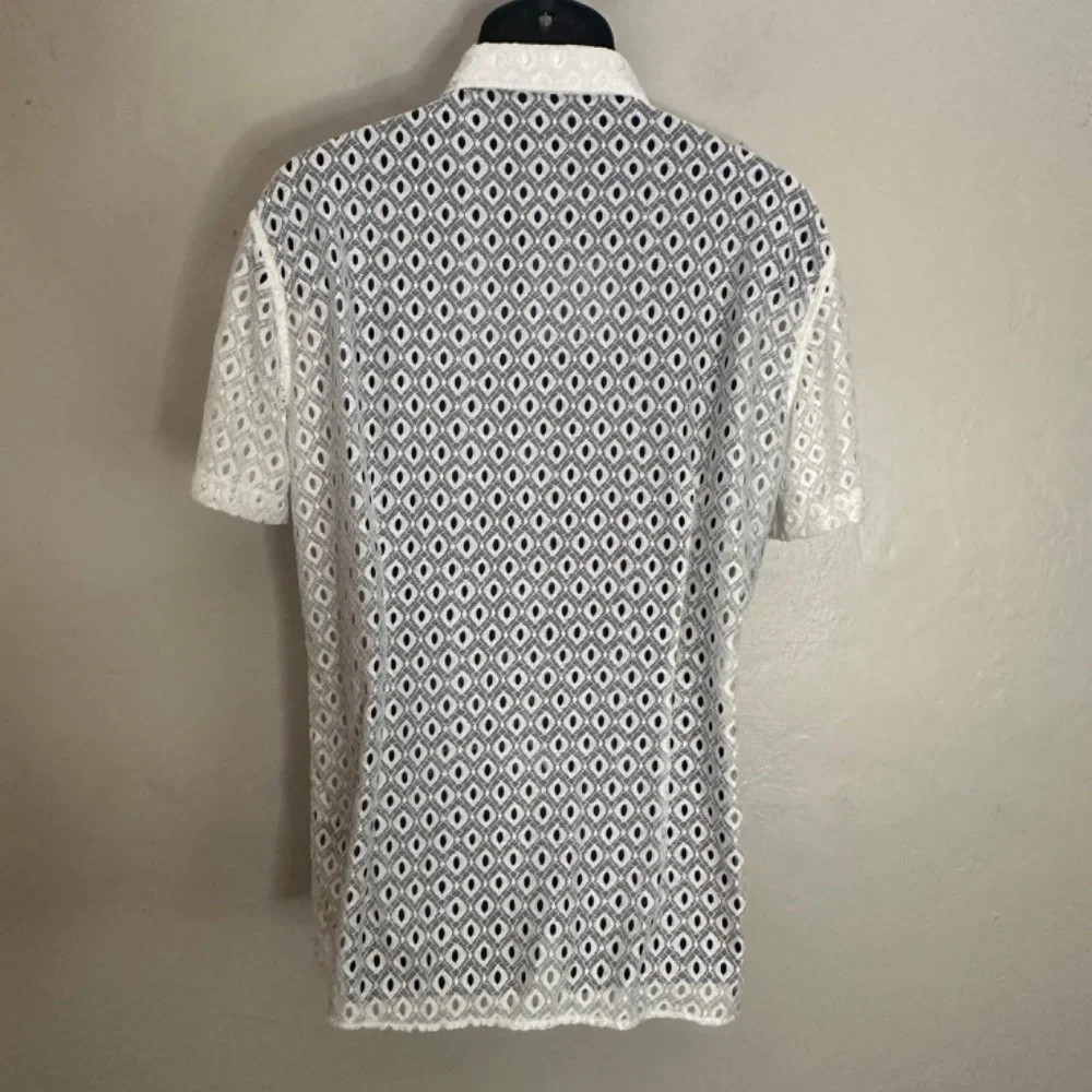 Steele Perforated Mesh Short Sleeve Shirt Large Gently worn 90% nylon - Picture 4 of 5